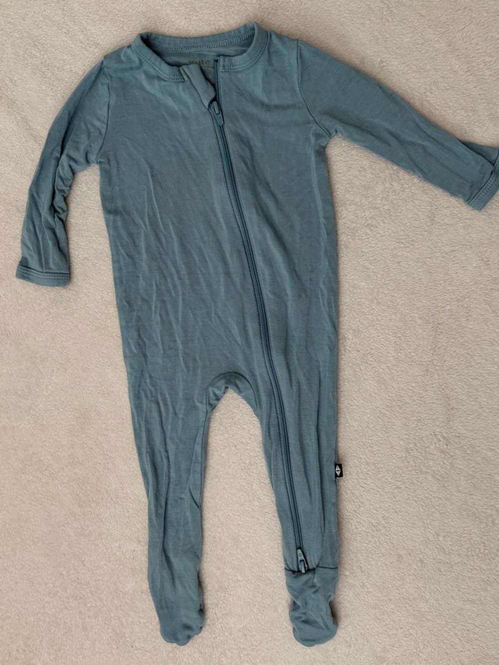 Kyte Zippered Footie in Slate